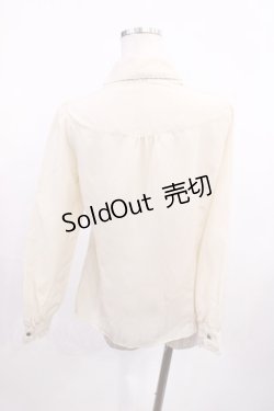 画像2: axes femme / ローズトランプ刺繍ブラウス M 生成り H-26-01-06-1028-AX-BL-NS-ZH