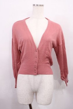 画像1: an another angelus / ボリュームスリーブVネックカーディガン Free PINK H-26-01-06-1031-CA-TO-NS-ZH