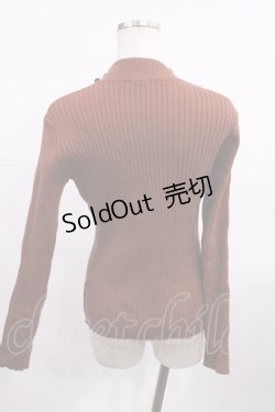 画像2: F&A / 釦使いハイネックリブニットプルオーバー Free BROWN H-26-01-06-1032-LO-TO-NS-ZH