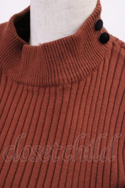 画像3: F&A / 釦使いハイネックリブニットプルオーバー Free BROWN H-26-01-06-1032-LO-TO-NS-ZH