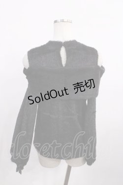 画像2: Amavel / オープンショルダーリボンニットトップス Free ブラック H-26-01-06-1033-CA-TO-NS-ZH