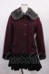 画像1: axes femme / プリーツデザインコート M ワイン H-26-01-06-1038-AX-CO-NS-ZH (1)