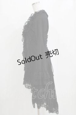 画像2: Qutie Frash / 着物レースカーディガン  ブラック H-26-01-06-049-QU-TO-KB-ZH