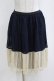 画像1: MARBLE / 配色ペチコート  ネイビー×アイボリー H-26-01-06-053-GO-SK-KB-ZH (1)
