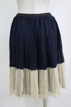 画像3: MARBLE / 配色ペチコート  ネイビー×アイボリー H-26-01-06-053-GO-SK-KB-ZH