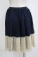 画像3: MARBLE / 配色ペチコート  ネイビー×アイボリー H-26-01-06-053-GO-SK-KB-ZH (3)
