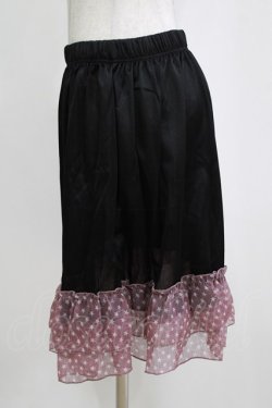 画像2: MARBLE / スターフリルペチコート  黒×ピンク H-26-01-06-054-GO-SK-KB-ZH