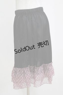 画像2: MARBLE / スターフリルペチコート  黒×ピンク H-26-01-06-054-GO-SK-KB-ZH