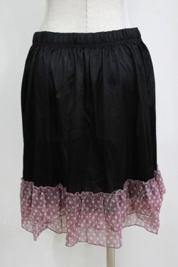 画像3: MARBLE / スターフリルペチコート  黒×ピンク H-26-01-06-054-GO-SK-KB-ZH