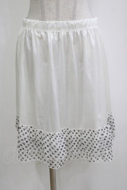 画像1: MARBLE / スターフリルペチコート  白 H-26-01-06-055-GO-SK-KB-ZH