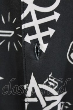 画像5: REFLEM / オカルト総柄シャツ  モノクロ H-26-01-06-056-PU-BL-KB-ZH
