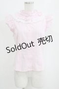 Shirley Temple / ストライプフリルノースリーブブラウス Ladies ピンク H-26-01-06-057-ET-BL-KB-ZH