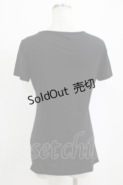 画像3: Ozz Croce / 刺繍プリント半袖カットソー  黒 H-26-01-06-061-OO-TO-KB-ZH