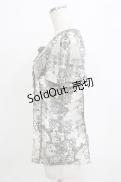 画像2: Rozen Kavalier / 総柄プリントトップス  グレー H-26-01-06-062-OO-TO-KB-ZT547