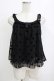 画像1: Emily Temple cute / ドットフロッキーキャミソール  ブラック H-26-01-06-065-ET-TO-KB-ZH (1)