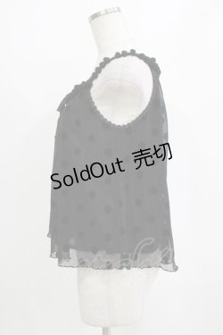 画像2: Emily Temple cute / ドットフロッキーキャミソール  ブラック H-26-01-06-065-ET-TO-KB-ZH