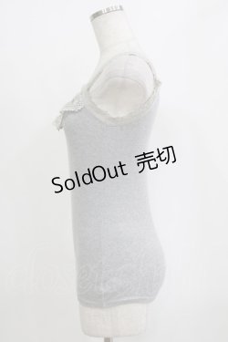 画像2: Ozz oneste / レース付リブキャミソール  グレー H-26-01-06-066-OO-TO-KB-ZT546
