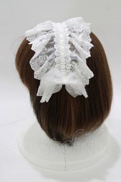 画像2: ATELIER PIERROT / Gothic LatticeS HeadDress(Clip Version)  ホワイト H-26-01-06-070-EL-AC-KB-ZH