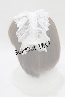 画像2: ATELIER PIERROT / Gothic LatticeS HeadDress(Clip Version)  ホワイト H-26-01-06-070-EL-AC-KB-ZH