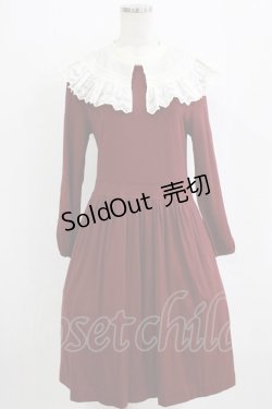 画像1: Jane Marple / バンデーラ天竺のワンピース  ボルドー H-26-01-06-009-JM-OP-KB-ZH