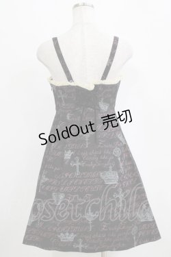 画像3: Emily Temple cute / 王冠ロゴプリント編上ジャンパースカート  クロ H-26-01-06-011-ET-OP-KB-ZH