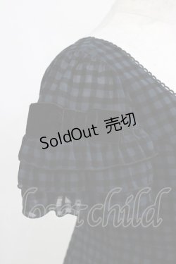 画像4: Emily Temple cute / フロッキーチェックフリルスリーブワンピース  ネイビー H-26-01-06-013-ET-OP-KB-ZH