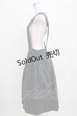 画像2: Jane Marple / Regatta Stripeマナードレス  チャコールグレー H-26-01-06-015-JM-OP-KB-ZH