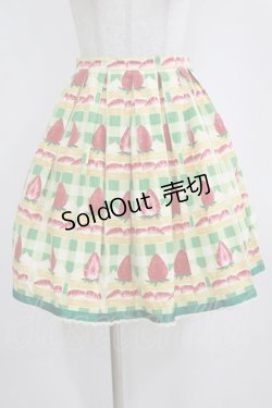 画像1: Emily Temple cute / ギンガムショートケーキスカート  グリーン H-26-01-06-017-ET-SK-KB-ZH