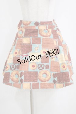 画像1: Emily Temple cute / ビスケット＆チョコスカート  サックス H-26-01-06-018-ET-SK-KB-ZH