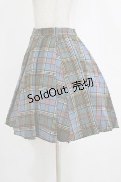 画像2: Emily Temple cute / ウールタータンスカート  ブルー H-26-01-06-021-ET-SK-KB-ZH