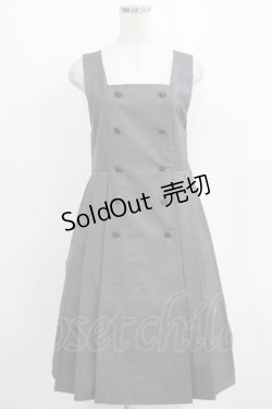 画像1: Fi.n.t / エンブレム釦プリーツジャンパースカート Free グレー H-26-01-07-027-CA-OP-NS-ZH