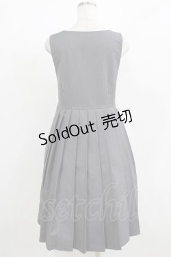 画像3: Fi.n.t / エンブレム釦プリーツジャンパースカート Free グレー H-26-01-07-027-CA-OP-NS-ZH
