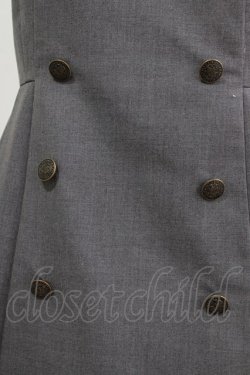 画像4: Fi.n.t / エンブレム釦プリーツジャンパースカート Free グレー H-26-01-07-027-CA-OP-NS-ZH