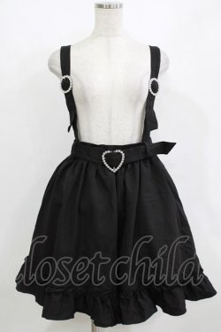 画像1: DearMyLove / ストーンバックルサスフリルスカート 3L ブラック H-26-01-07-031-EL-SK-NS-ZH