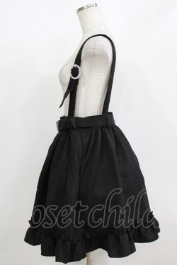 画像2: DearMyLove / ストーンバックルサスフリルスカート 3L ブラック H-26-01-07-031-EL-SK-NS-ZH