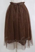 Franche Lippee / ドットチュールスカート M ブラウン H-26-01-07-032-LO-SK-NS-ZH