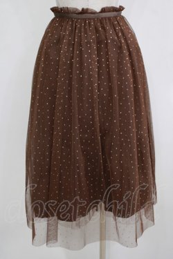画像3: Franche Lippee / ドットチュールスカート M ブラウン H-26-01-07-032-LO-SK-NS-ZH