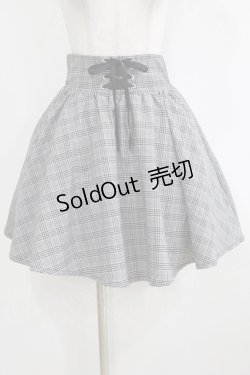 画像1: Ank Rouge / スピンドルチェックスカート M グレー H-26-01-07-033-CA-SK-NS-ZH