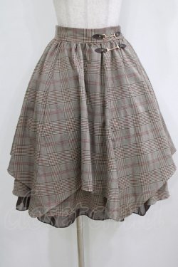 画像1: axes femme / ビット使いサススカート M ブラウン H-26-01-07-034-AX-SK-NS-ZH