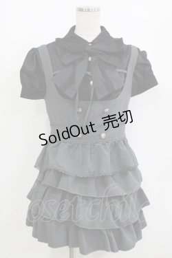 画像1: NoGenki / ブラウス+スカート L ブラック/グレー H-26-01-07-035-PU-OP-NS-ZH