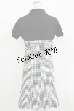 画像3: michellMacaron / ショートボレロアンサンブルギンガムワンピ Free ブラック H-26-01-07-036-GO-OP-NS-ZH