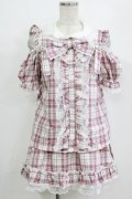 Princess Melody / チェック肩開きセットアップ Free ピンク H-26-01-07-040-EL-OP-NS-ZH