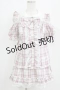 Princess Melody / チェック肩開きセットアップ Free ピンク H-26-01-07-040-EL-OP-NS-ZH
