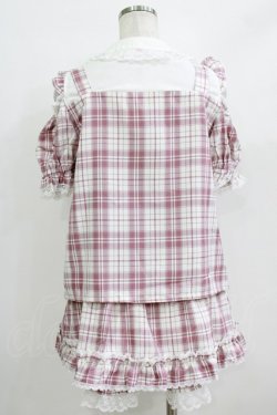画像3: Princess Melody / チェック肩開きセットアップ Free ピンク H-26-01-07-040-EL-OP-NS-ZH