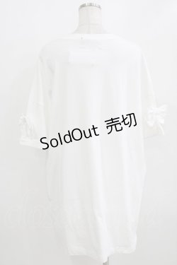 画像3: Jamie エーエヌケー / リボンがいっぱいプリントTe M ホワイト H-26-01-07-042-LO-TS-NS-ZH