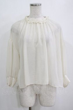 画像1: Franche Lippee / スタンドカラーブラウス M 生成り H-26-01-07-045-LO-BL-NS-ZH