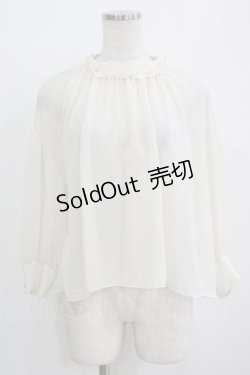 画像1: Franche Lippee / スタンドカラーブラウス M 生成り H-26-01-07-045-LO-BL-NS-ZH