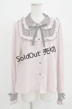 画像1: DearMyLove / ハートチュールブラウス 3L ピンク H-26-01-07-046-EL-BL-NS-ZH