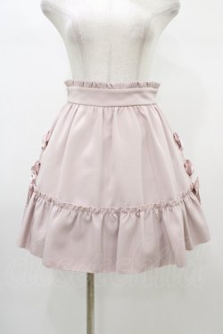 画像1: Ank Rouge / サイドリボンギャザーヘムスカート M ピンク H-26-01-07-1037-CA-SK-NS-ZH