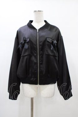 画像1: Ank Rouge / BACKスピンドルブルゾン M ブラック H-26-01-07-1040-CA-JA-NS-ZH